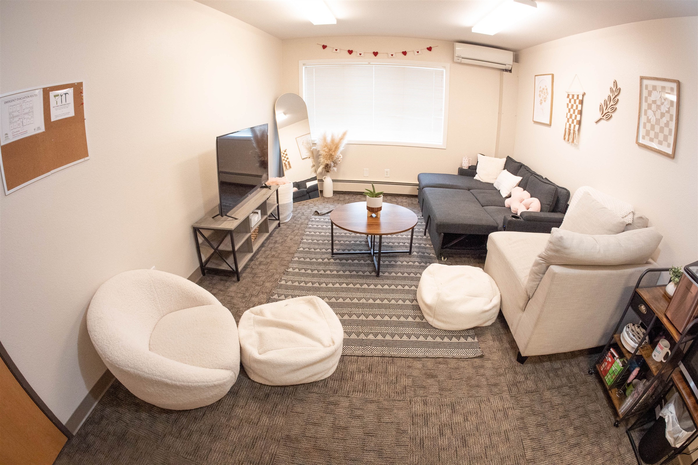 Interior of Mystic hall common living area